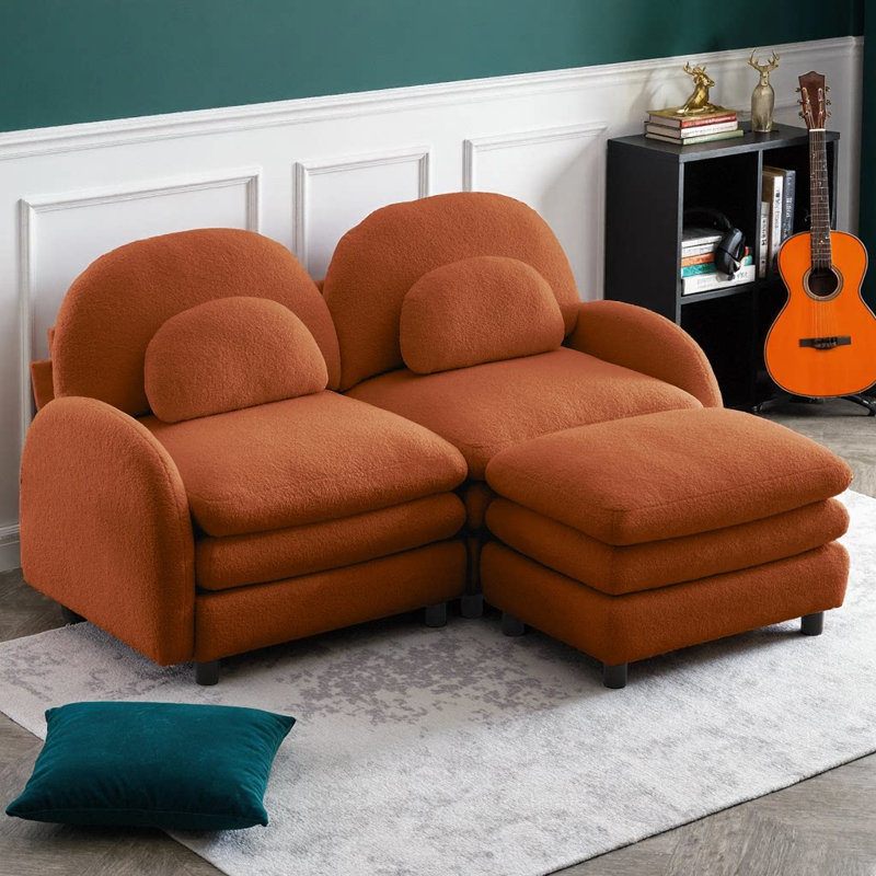 Canapé-lit Teddy, Orange