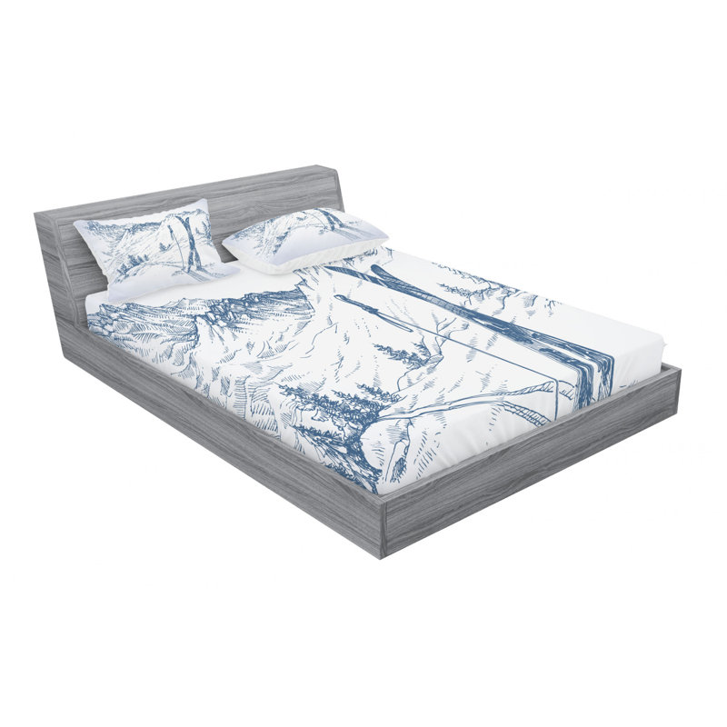 Microfiber Sheet Set, Queen Sheet Set with Fitted Sheet