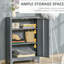 Armoire de vestiaire industrielle grise - Livrée avec 3 tablettes pour console de rangement avec articles