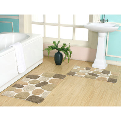 Creline 100% Cotton Non-Slip Bath Rug