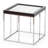 Carmela Mirrored Glass Tray Top End Table