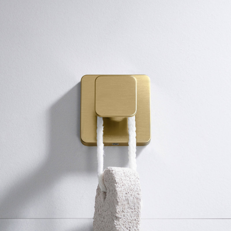Blaze Wall Mounted Robe Hook, Brushed Brass
