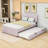 Full Upholstered Platform Bed with  Trundle-1904504058