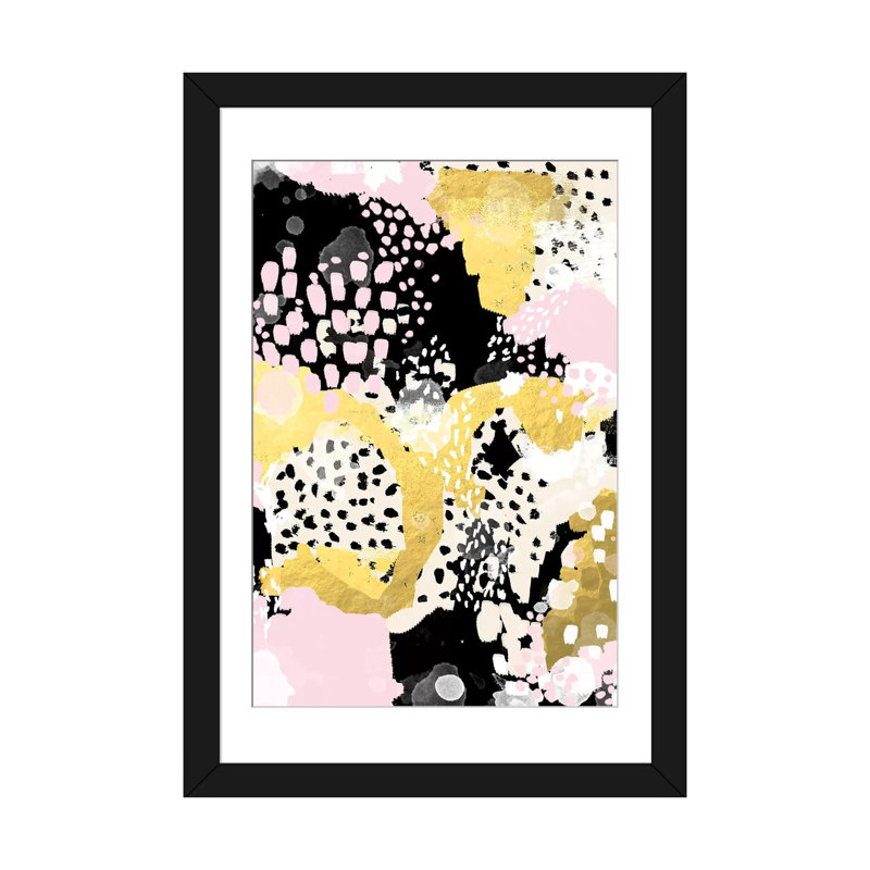 « rosa », reproduction d’art sur toile, Papier d'art encadré noir, H 32 po x l 24 po x P 1 po