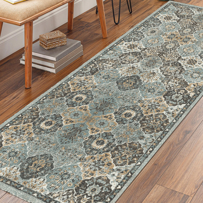 Davanti Vinyl Floor Mat - Kilim Collection, Runner 2' x 5'