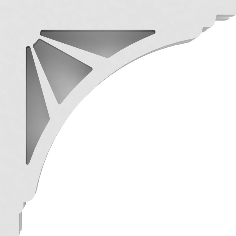 1 corbeau en PVC de qualité architecturale Stanford de l 7/8 po x P 6 po x H 6 po, H 6 po x l 6 po x P 1,875 po