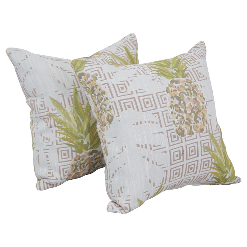 Coussins décoratifs en jacquard 17 po avec insertions (ensemble de 2)