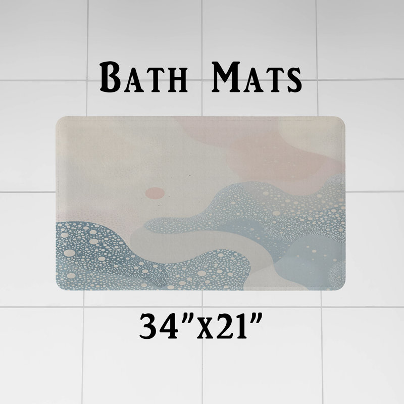 Rideau de douche avec tapis de bain, H 72 po x l 70 po