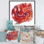Red Vibrant Marble Universe - impression sur toile-66806427-66806431