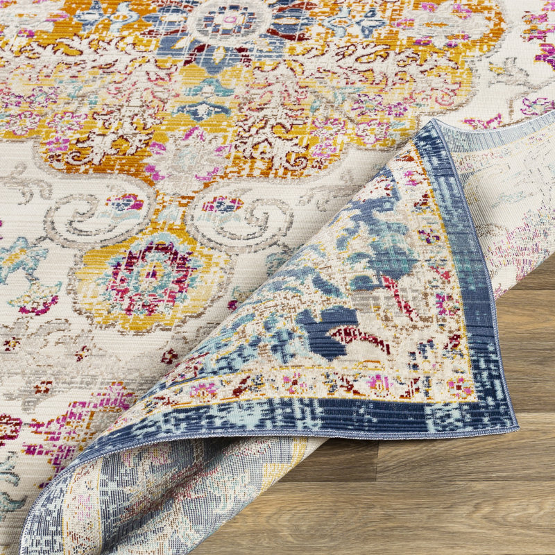 Tapis oriental bleu marine Amandeep, Rectangle 5 pi x 7 pi 10 po