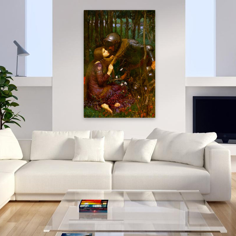 La belle dame sans pitié, 1893 - musée de la mythologie figurative, romantisme, art praphaélite, H 48 po x l 32 po