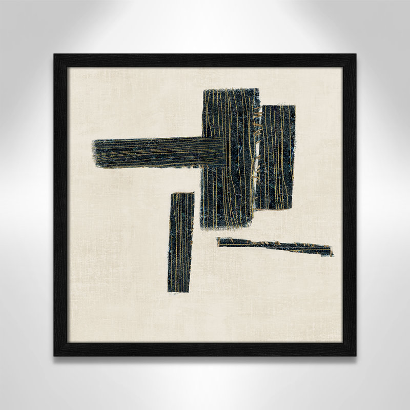 «Stiched II» par Casa Fine Arts, H 17 po x l 17 po x P 0,75 po, Impression encadrée noire sans passe-partout