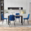 Ensemble de 2 chaises de salle à manger en velours de style Mid-Century moderne pour la cuisine et le salon-2084784014-2084784016