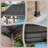 12 FT X 14 FT  Outdoor Modern Hardtop Slope Roof Gazebo With Side Privacy Screen and 4 Storage Pouches