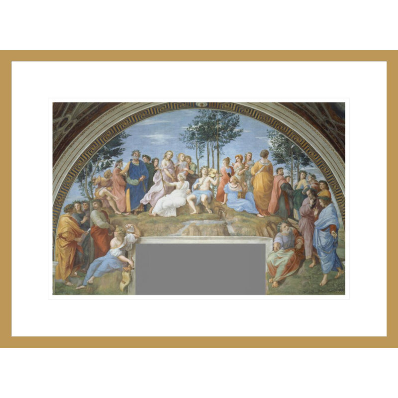 Parnassus par Raphael - estampe numérique encadrée, H 16,29 po x l 21,75 po