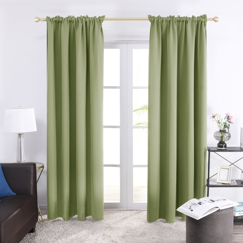 Room Darkening Curtain Single Panel, True Red, 42" W x 84" L