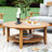 Round Teak Outdoor Coffee Table , 40'' in. W 40'' in. D