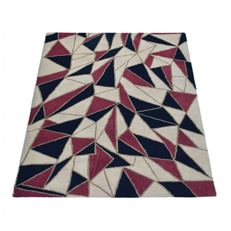 Tapis écologiques en laine touffetée à la main Mullett 9 x 12 - rectangulaire, multicolore, design moderne contemporain, tapis antidérapants épais faits à la main pour salon, chambre à coucher