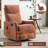 Heat Massage Manual Recliner Chair With Rocker And Swivel In Fabric For Living Room-1055589930