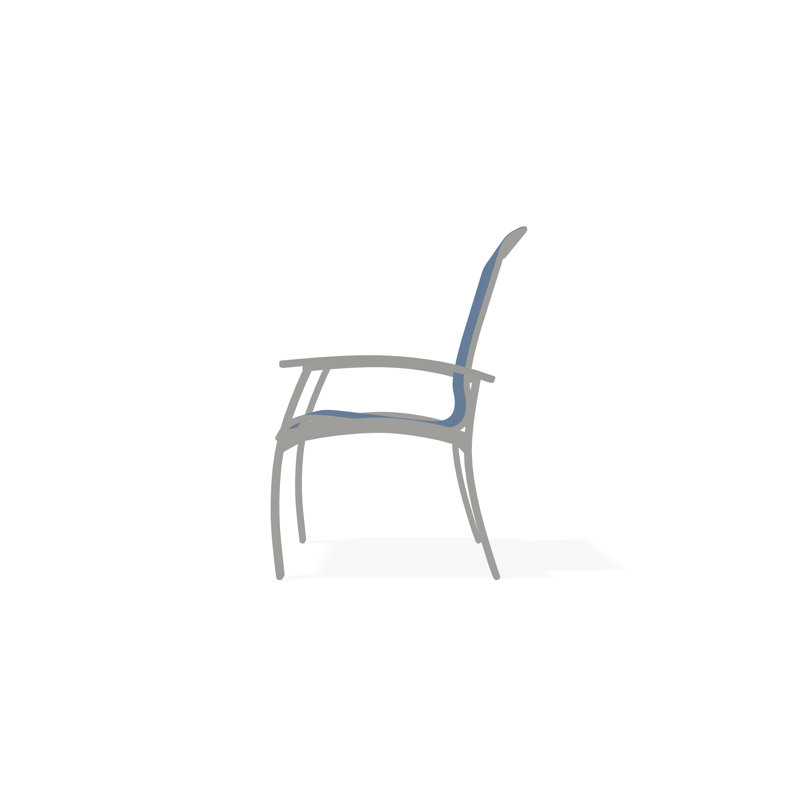 Belle Isle Outdoor Dining Chair, Sky, Snow