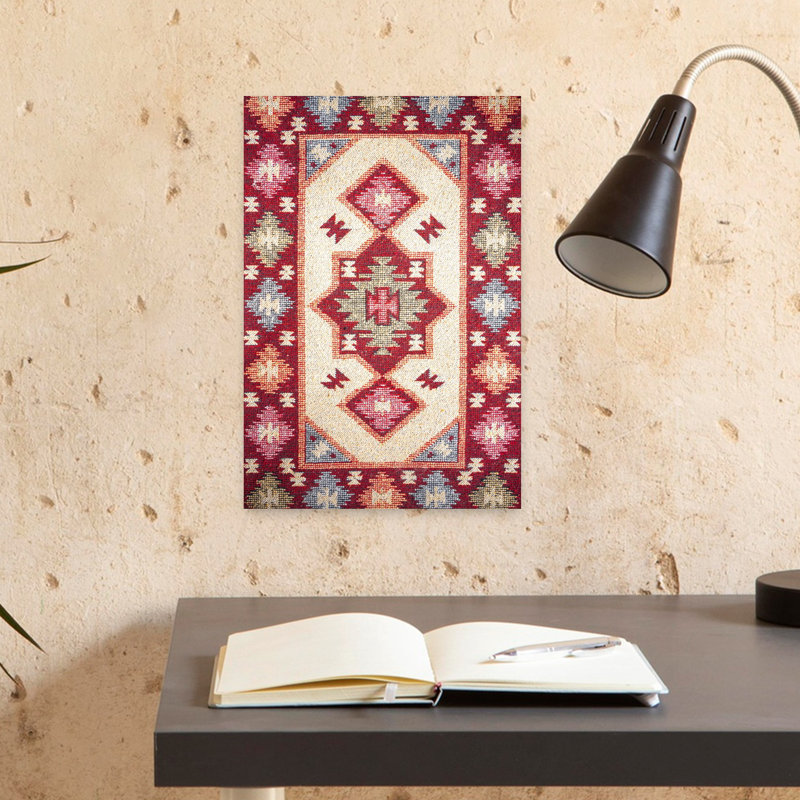 Woven Carpet Abstract Contemporary Wall Art, 18" H x 12" W