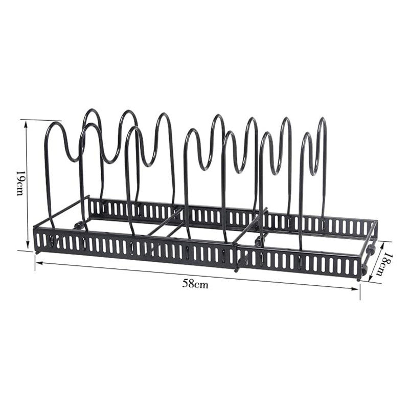 Buckingham Expandable Pot Pan Lid Organising Rack, 8