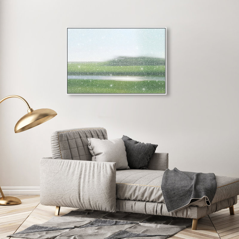 Velocity Meadow II Print by Oliver Gal, 37"H x 55"W, White Floater Frame