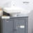 Pedestal Sink Storage Cabinet, Vanity Base Cabinet, Under Sink Bathroom Cabinet with U-shape Cut-Out and Adjustable Internal Shelf-114278899-114278905