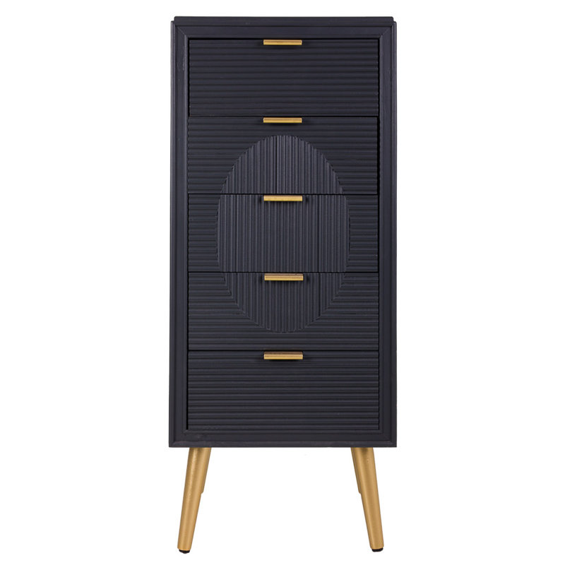 Schick 5 Drawer Bedside Table