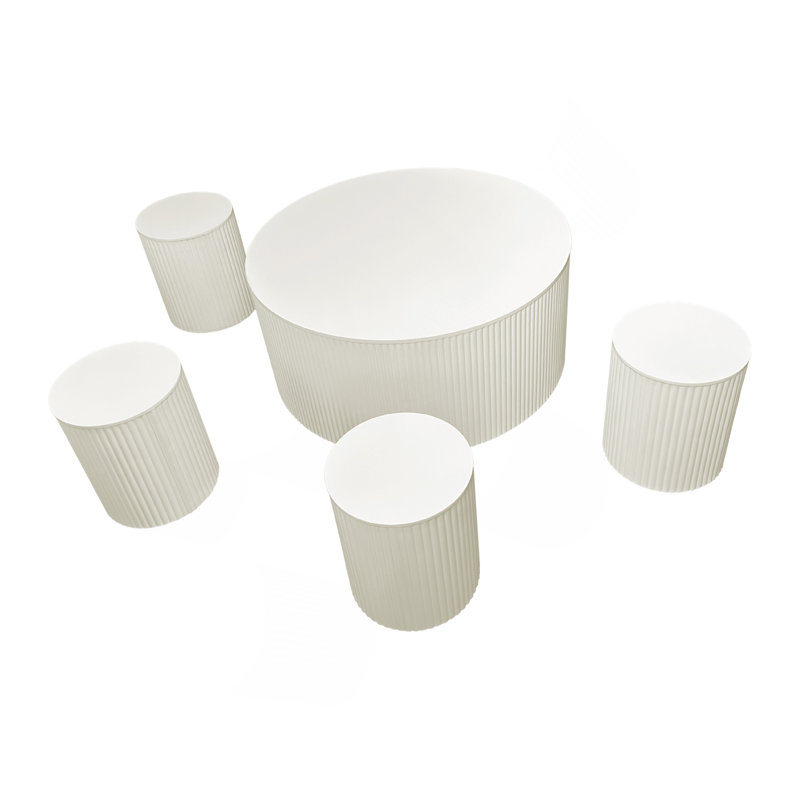 Ensemble de 5 tables basses Wave Stripe