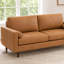 Fessler 83" Modern Genuine Leather Sofa with Square Arms