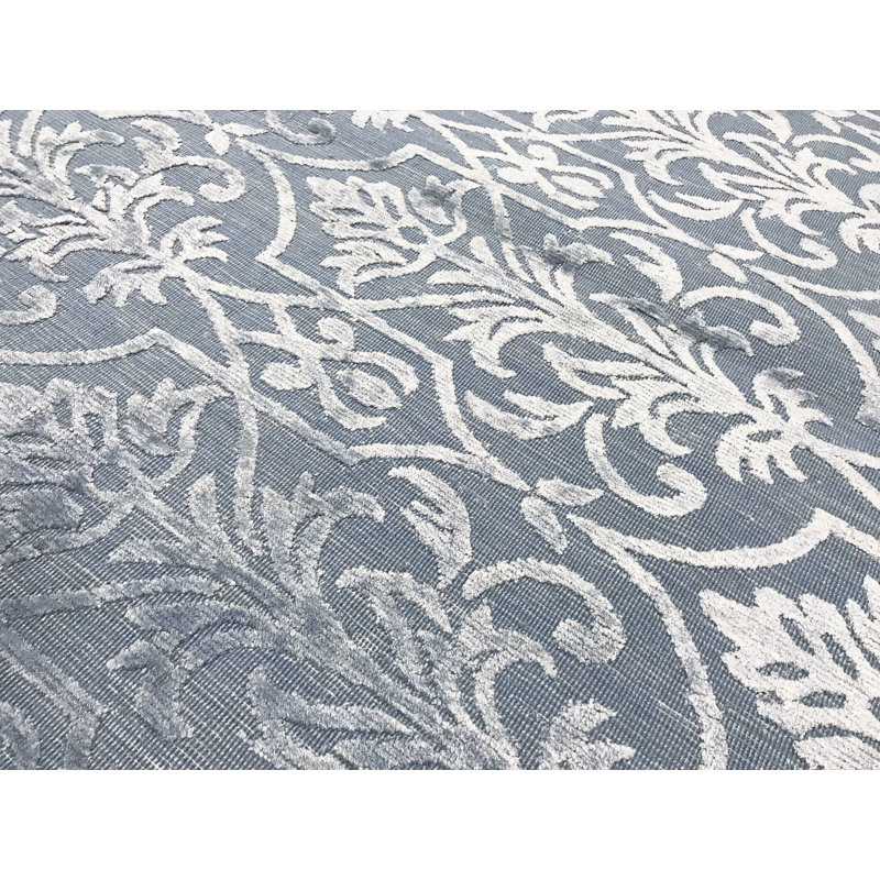 Hand-Knotted High-Quality Light Blue Area Rug