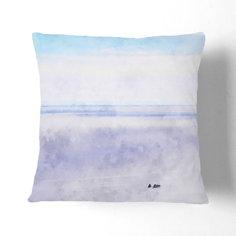 Abstract Square Cushion, 55cm H x 55cm W x 20cm D, Blue/Purple/Gray