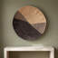 Two-Tone Palm Leaf Handwoven Round Wall Basket-1116202404