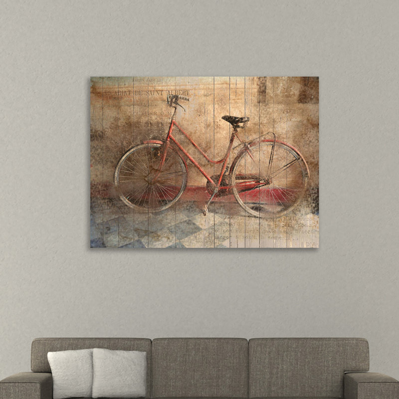 « rouille bicycle », impression sur toile tendue, H 24 po x l 32 po x P 1,5 po