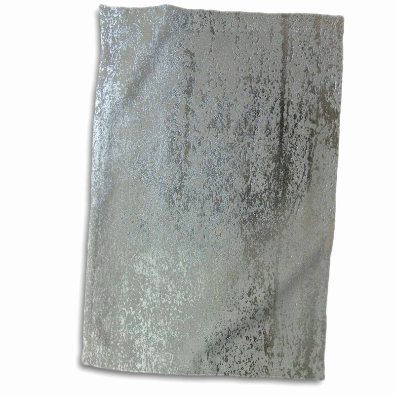 Radiance 3D Rose Towel - 15x22 Metallic Light & Dark Design