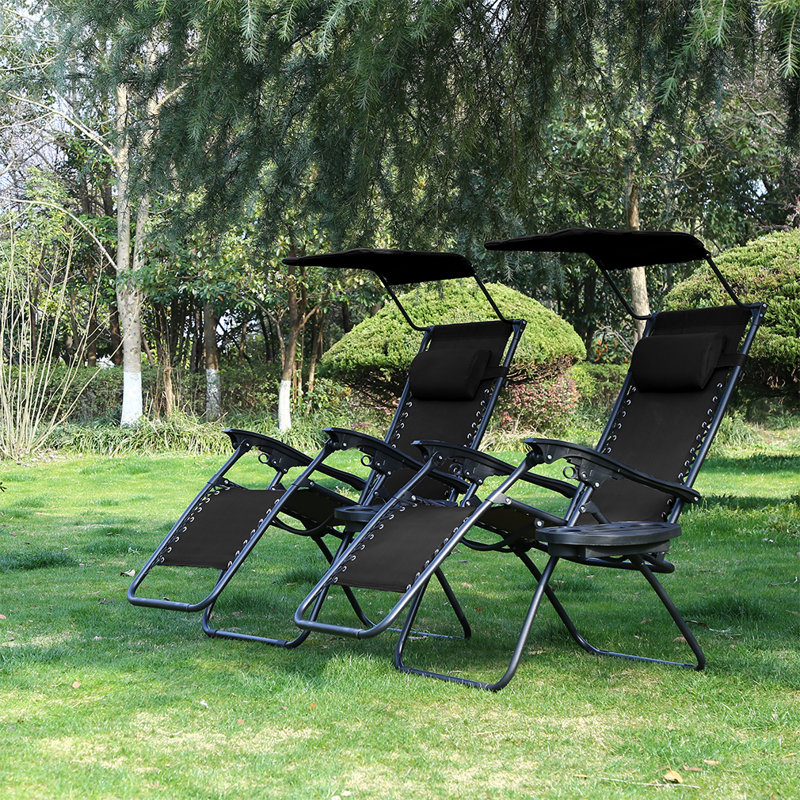 Leia Folding Recliner Chair, Noir