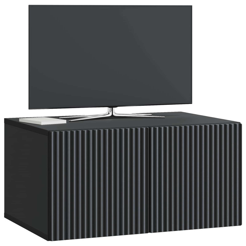 Unfinished TV Stand, 30cm H x 59.5cm L x 41cm W, Black
