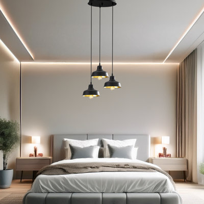 Adjustable Height Iron Body Cluster Pendant