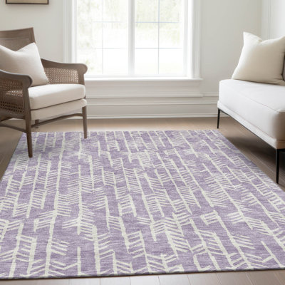 Premium Machine Washable Prisco Lavender Rug