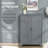 Metal Storage Cabinet Gray - Provides 3 Shelves For Organized Industrial Bathroom Equipped With