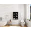 Armoire de rangement murale avec tablettes ouvertes-1835948670