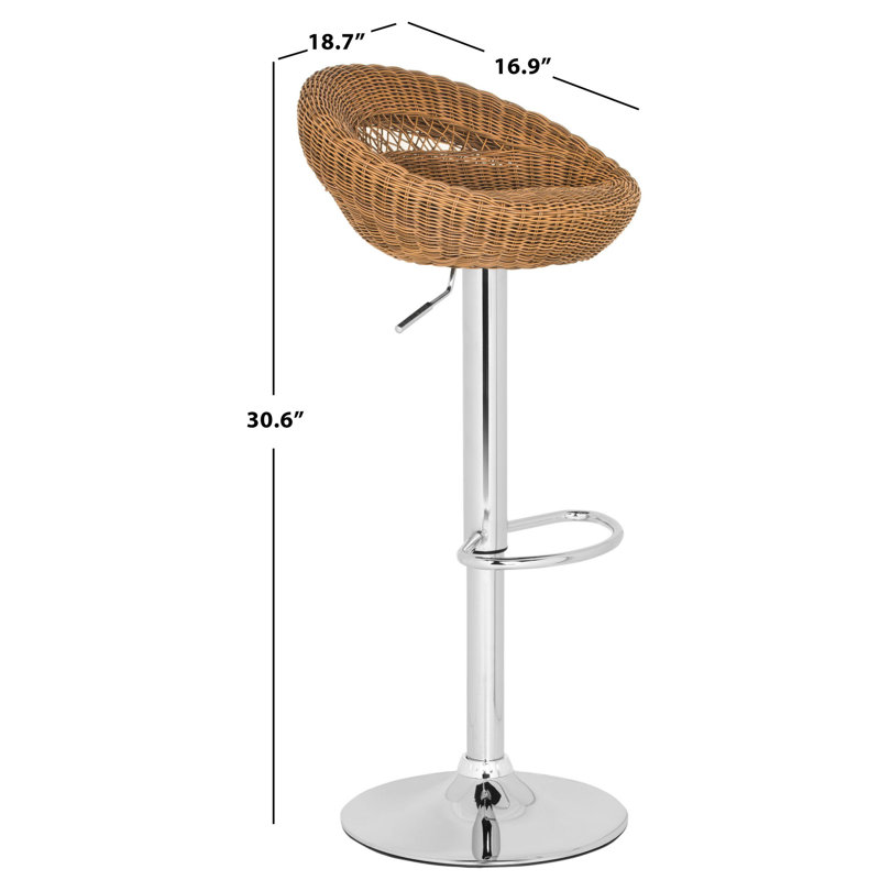 Zeba Swivel Adjustable Height Counter Stool