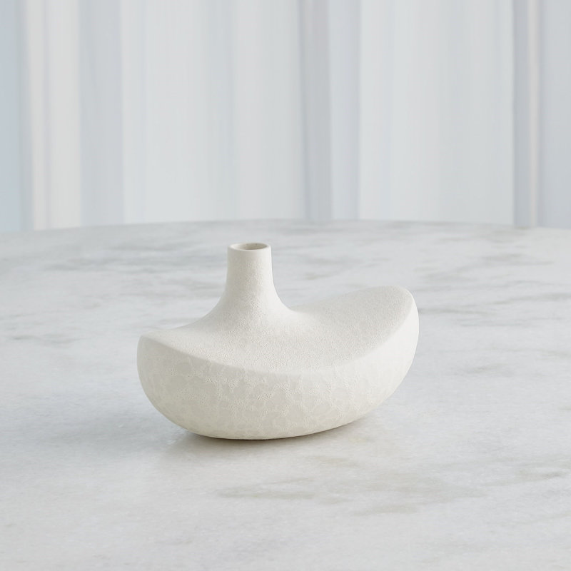 Solis Handmade Ceramic Table Vase, 6" H x 9.5" W x 6.25" D