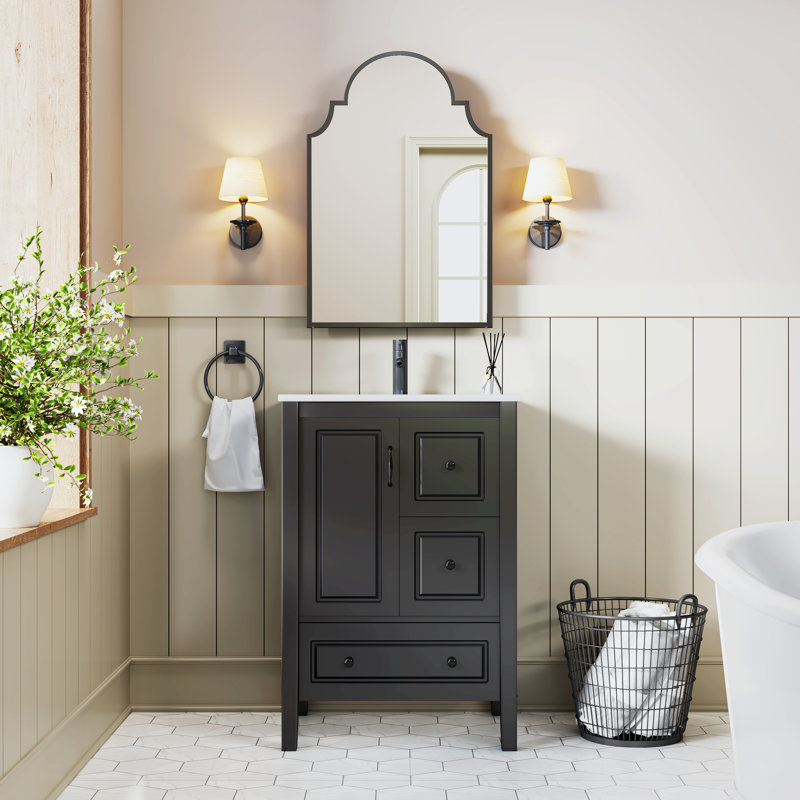 Meuble-lavabo 24 po avec armoire à pharmacie Faustine