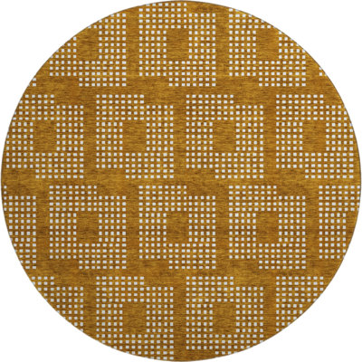 Premium Machine Washable Prisco Terracotta Rug