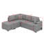 Canapé-lit 84,75 po, canapé-lit gigogne 2 en 1, canapé en forme de L avec repose-pieds de rangement pour bureau d'appartement-151597466