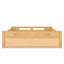 Lit plateforme grand format grand lit avec garde-corps pleine longueur, base de lit à lattes de bois, aucun sommier requis, naturel-2123418692-2123418703