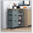 Rolling Kitchen Island Cart, Bar Serving Cart, Compact Trolley On Wheels With Wood Top, Shelves & Drawers For Home Dining Area