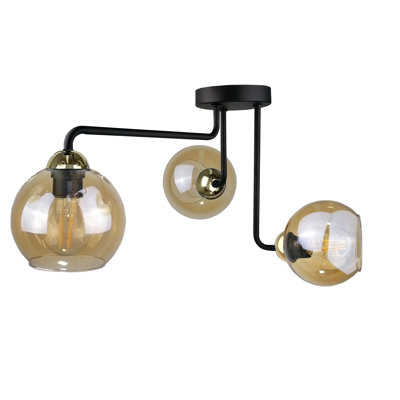 Glass Semi Flush Mount